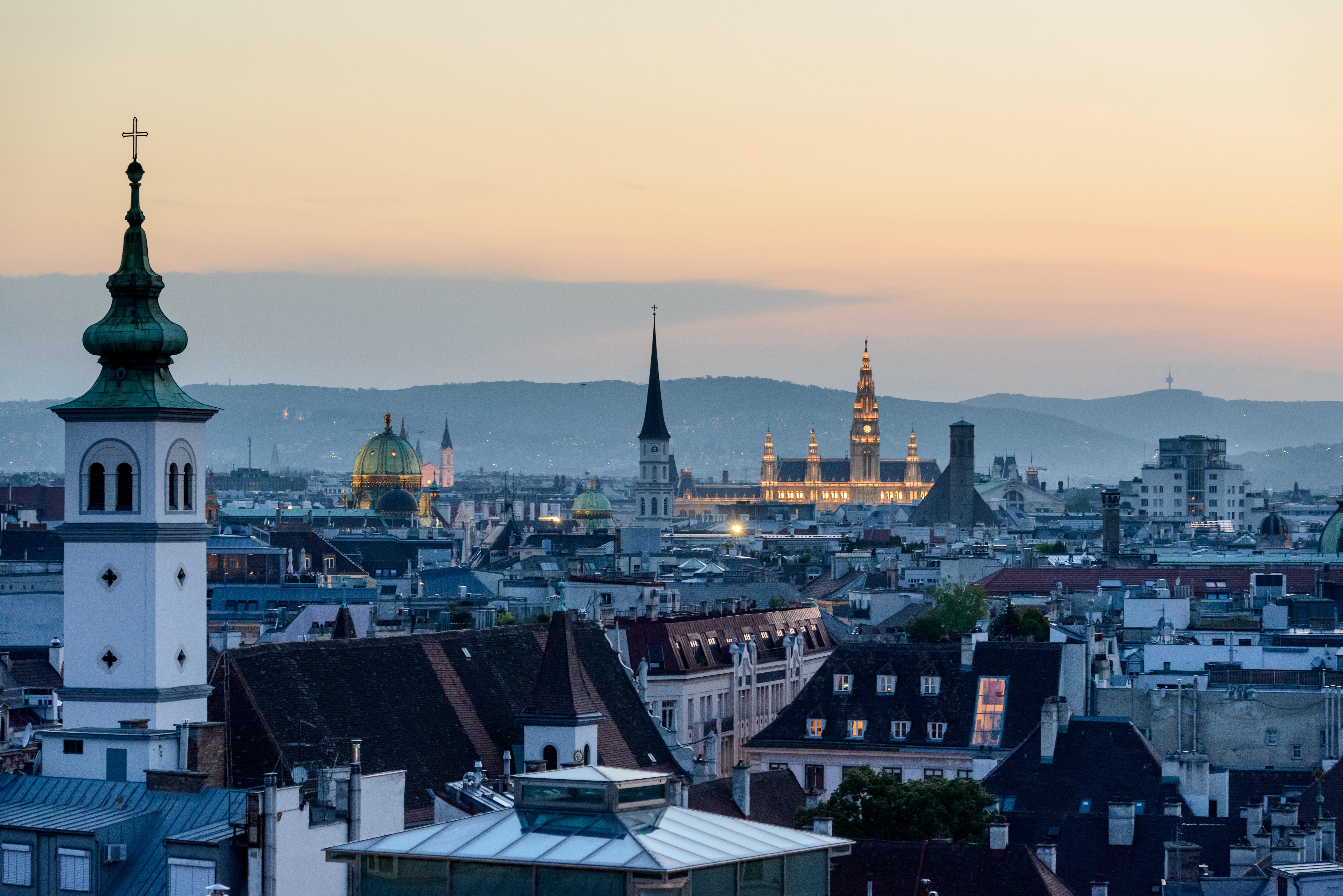 panoramatický pohľad na Viedeň