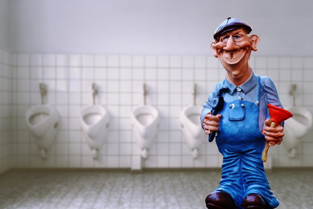 ilustračná fotografia záchoda a inštalatéra