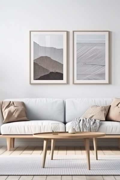 škandinávsky štýl moderná obývačka